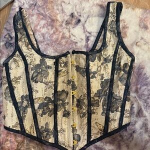 AKIRA Light Beige Satin Blouse